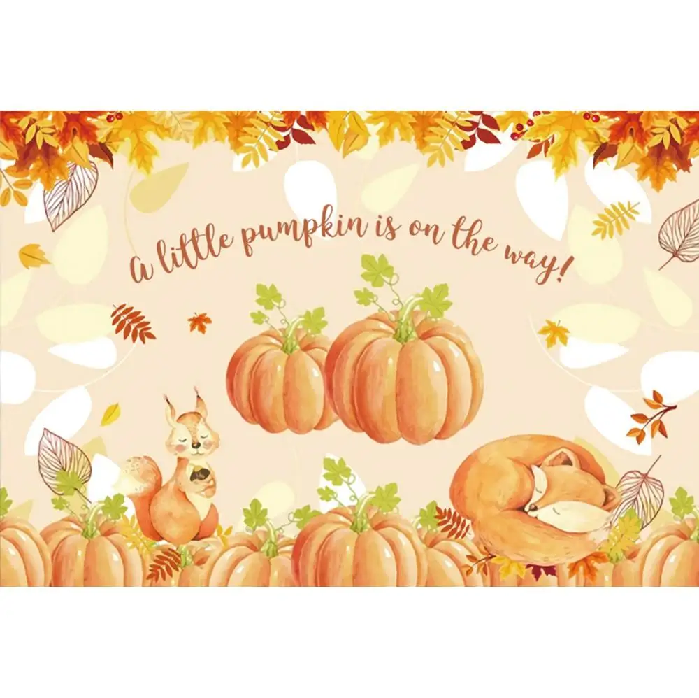 Фон для фотосъемки с изображением тыквы