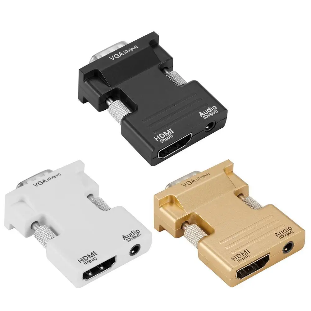 HDMI-совместимый переходник мама-VGA папа с аудиокабелем поддержка 1080P выход сигнала