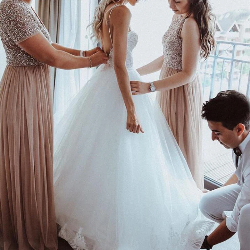 Женское свадебное платье в стиле бохо простое пляжное кружевное невесты белого и