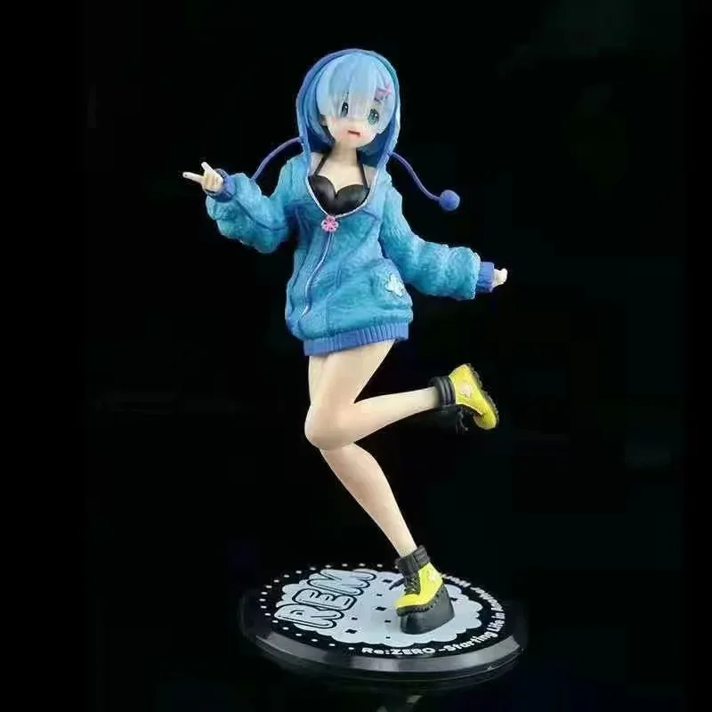 Японское аниме Re:Life In a Different World From Zero Rem зимняя толстовка фигурка из ПВХ