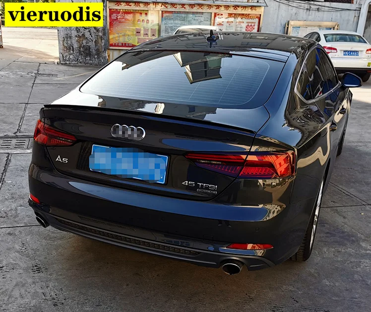 

For Audi A5/S5 4Door sedan Spoiler 08 09 10 11 12 13 14 15 16 Rear lip rear spoiler ABS high quality colour rear wing car tail