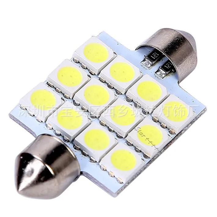 

Automobile Reading Lamp LED Indoor Bulb Double Pointed Roof Lamp Interior Lamp T10 Ultra Bright 41mm Car Light Interior