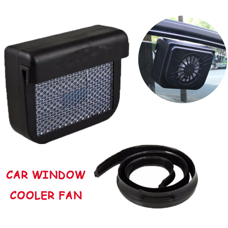 

Solar Powered Car Window Cooler Fan Ventilator Air Vent Auto Fan Cooler Drop Shopping