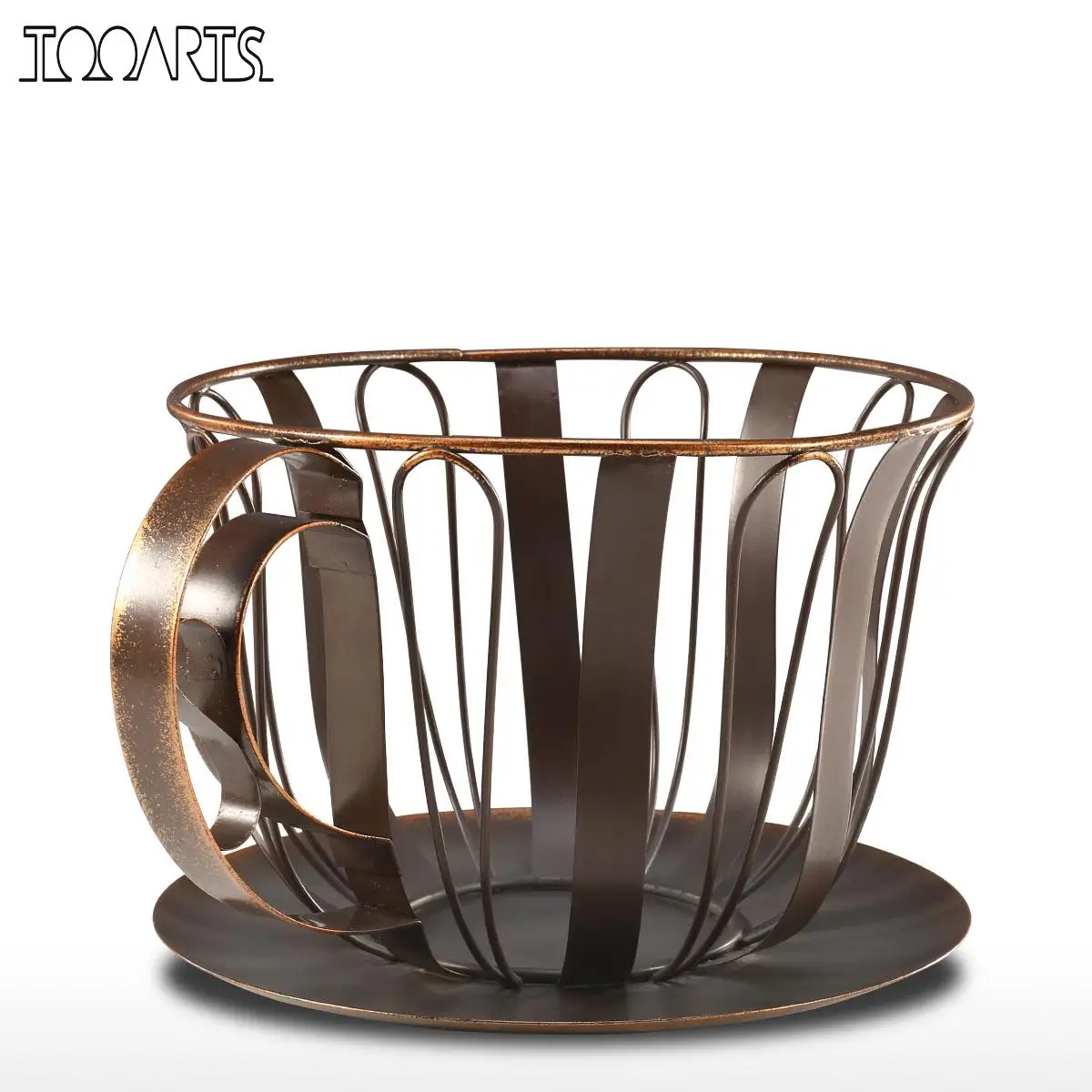 Горячая чашка формы корзина для домашнего хранения фруктов закуски коричневый