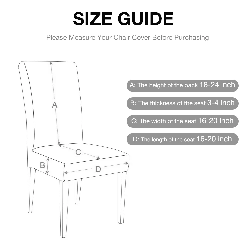 Защитный чехол на стул жаккардовый эластичный из спандекса для кухни сиденья