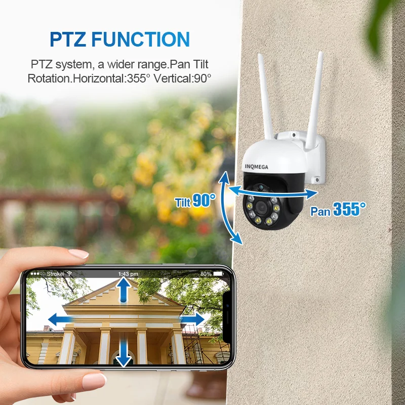 Мини камера видеонаблюдения INQMEGA 2 МП 4 кратный зум Wi Fi|Камеры видеонаблюдения| |