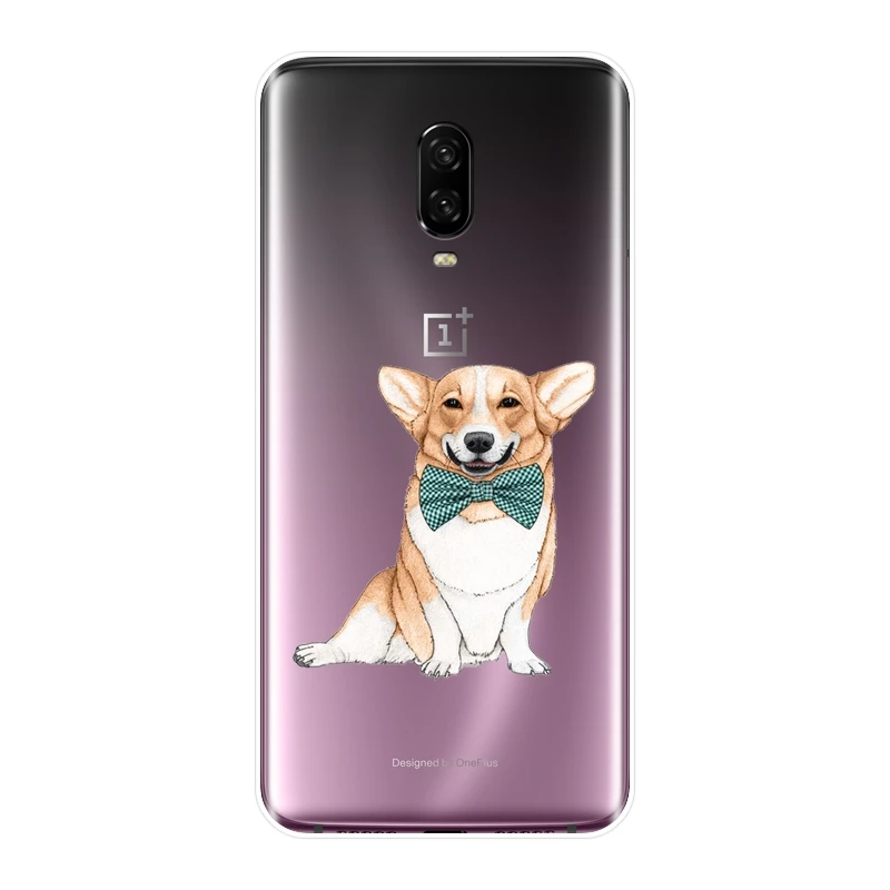 Мягкая задняя крышка для OnePlus 3 3T 5 5T 6 6T чехол телефона из силикона мопс собака