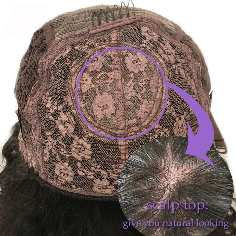 

Short Curly Human Hair Wigs With Bangs Remy Brazilian Scalp Base Top Full Machine Made Wigs with Bang For Black Wom Flowerseason