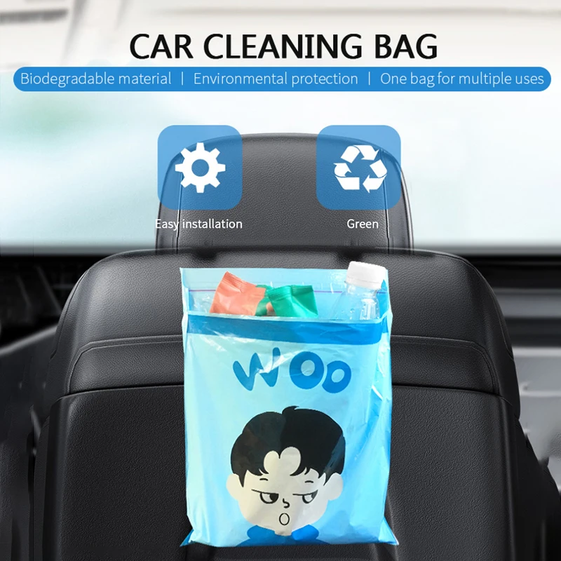 

15/20Pcs Disposable Car Biodegradable Rubbish Bag Auto Rubbish Holder Storage Bag Self-Adhesive Interior Accessories