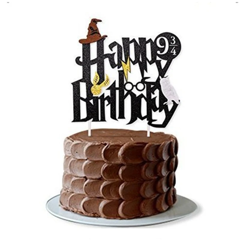 Вечерние баннеры для торта с днем рождения Детские Волшебные Декорации