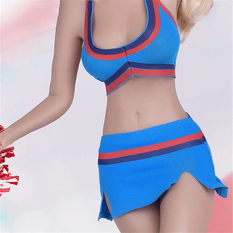 

Fire Girl Toys FG047 1/6 Female Cheerleading Clothes Shoes Set Sport Bra Vest Dress Socks for 12" Action Figure
