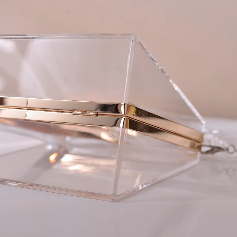 Transparent Clear Purses Handbags Luxury Bags Women 2022 Trend Wedding Clutch Designer Pearl Acrylic Crossbody Bag for Party