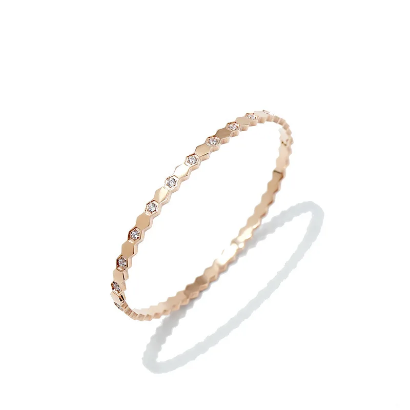 

Wholesale high quality fine jewelry honeycomb bangle beehive wristband fashion accessories bangles cuff bracelet wristlet women