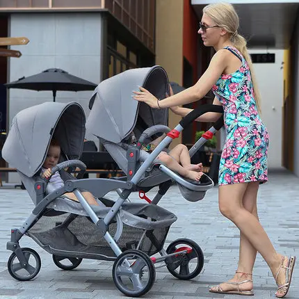 Motherknows оригинальная двухместная детская коляска для близнецов kinderwagen 2 в 1