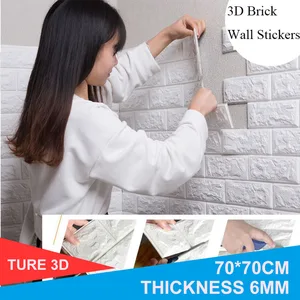 70*77 3D Наклейка на стену Самоклеющиеся Обои DIY Кирпич гостиная комната ТВ Детская безопасность спальня теплый дом водонепроницаемый Декор Наклейка на стену s