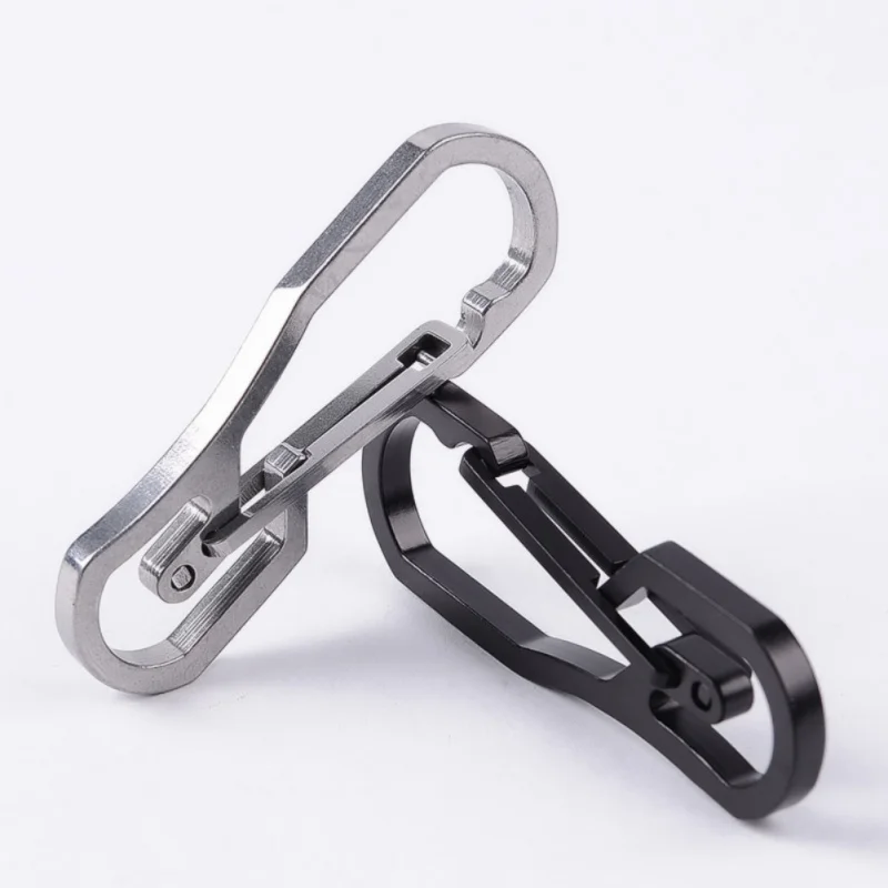

Outdoor EDC Keychain Carabiner 420 Stainless Steel Quick Release Anti-lost Climbing Tools Device