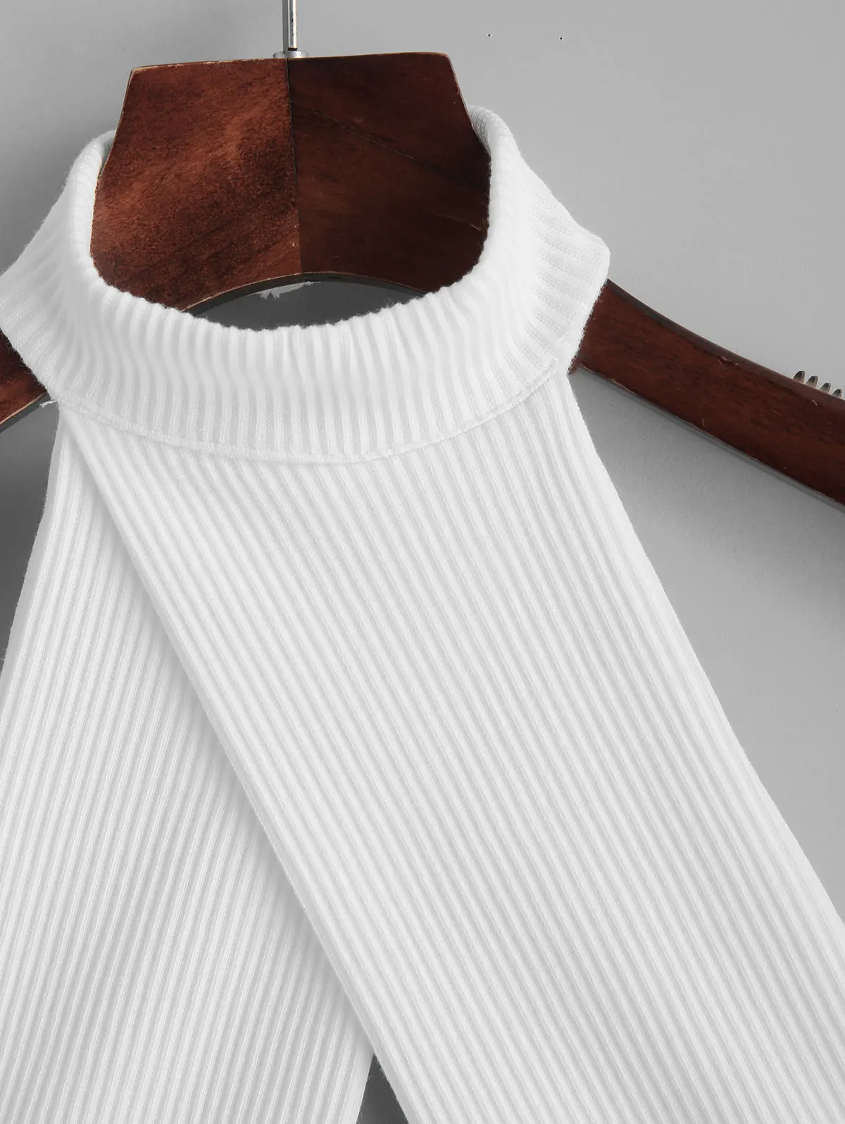 ZAFUL Вырезать перекрытие урожая Майка Твердые Короткие Рубашки Спинки Свитера