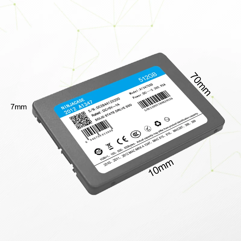 Новинка 128 ГБ 256 512 1 ТБ 2 SSD для Mac 2012 Mini A1347 с преобразователем plus инструмент