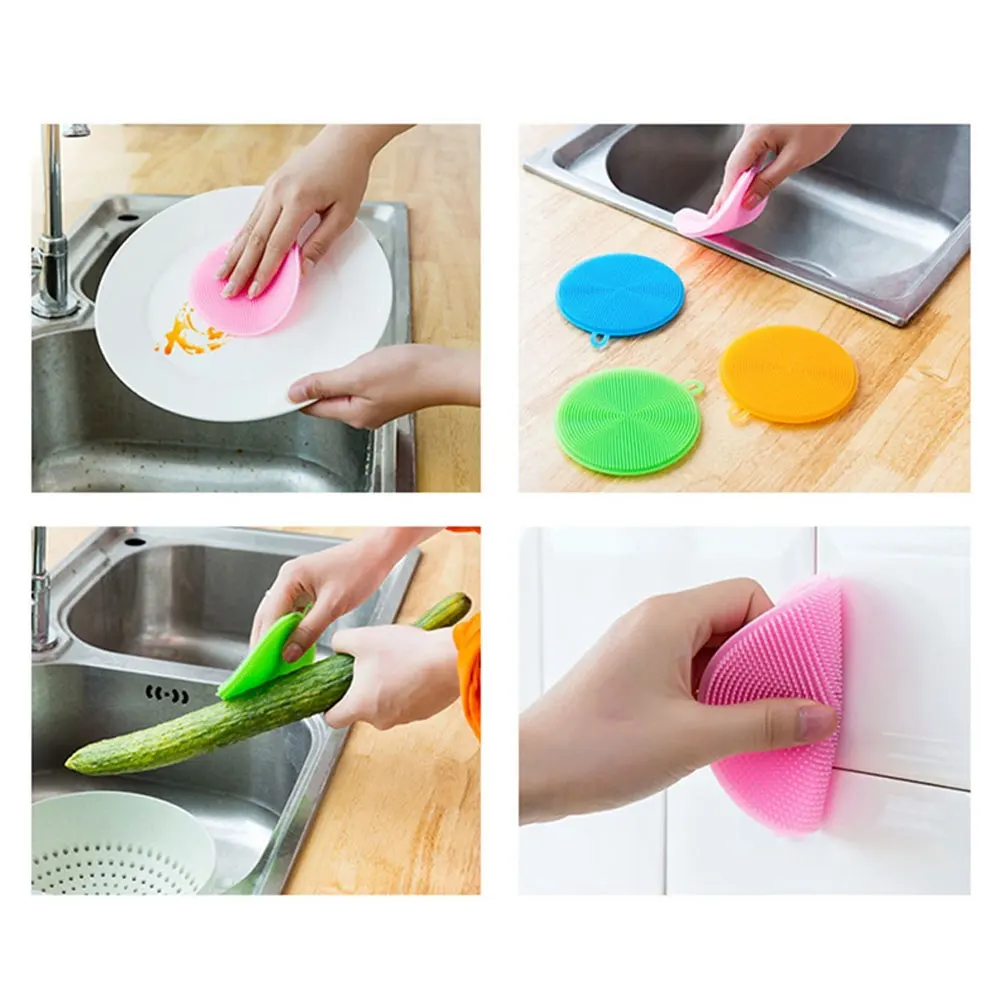 1 шт. Пищевая силиконовая посуда бытовая Антибактериальная чистящая щетка для