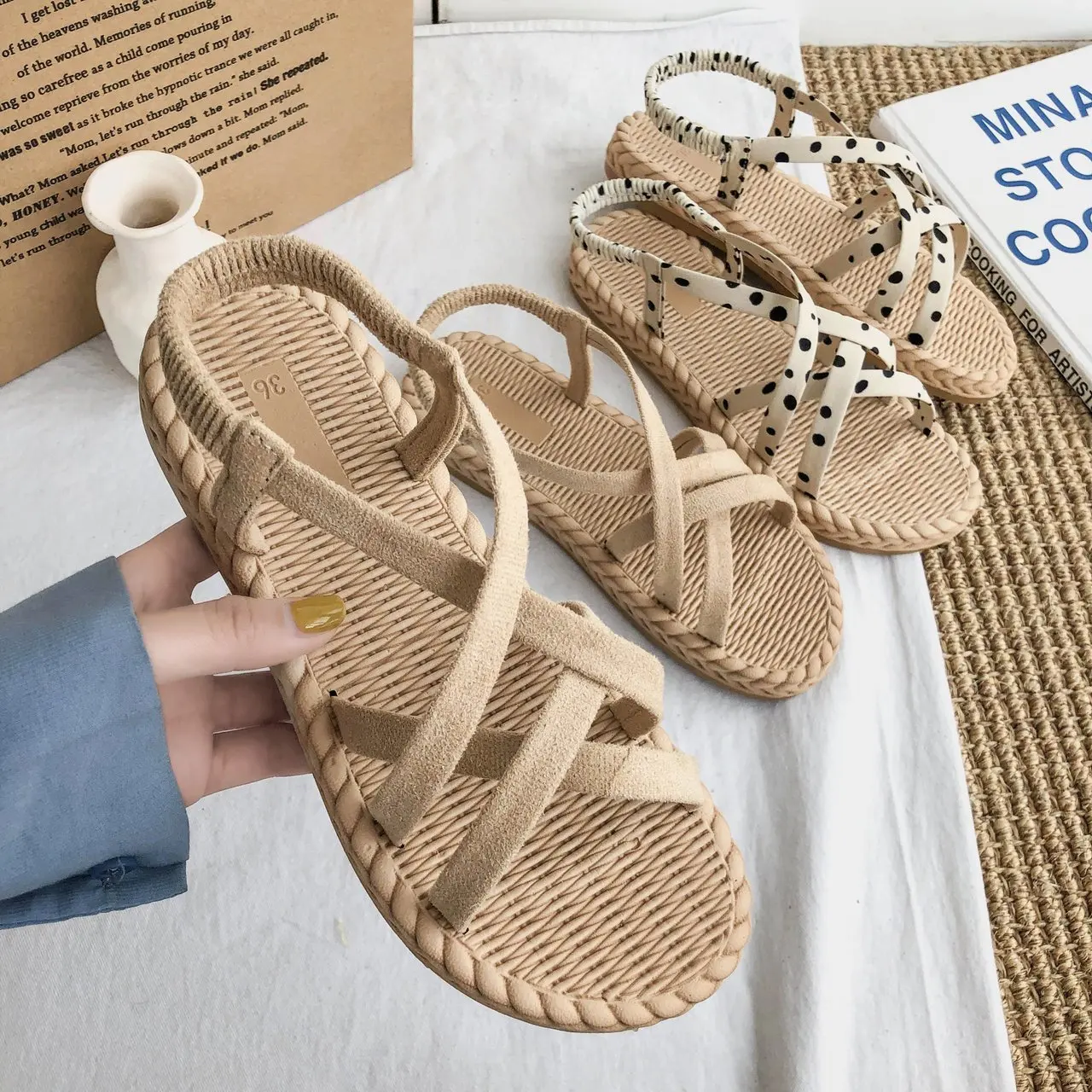 Летняя обувь 2020 года Женские сандалии на плоской подошве Sandalias Mujer Пляжные