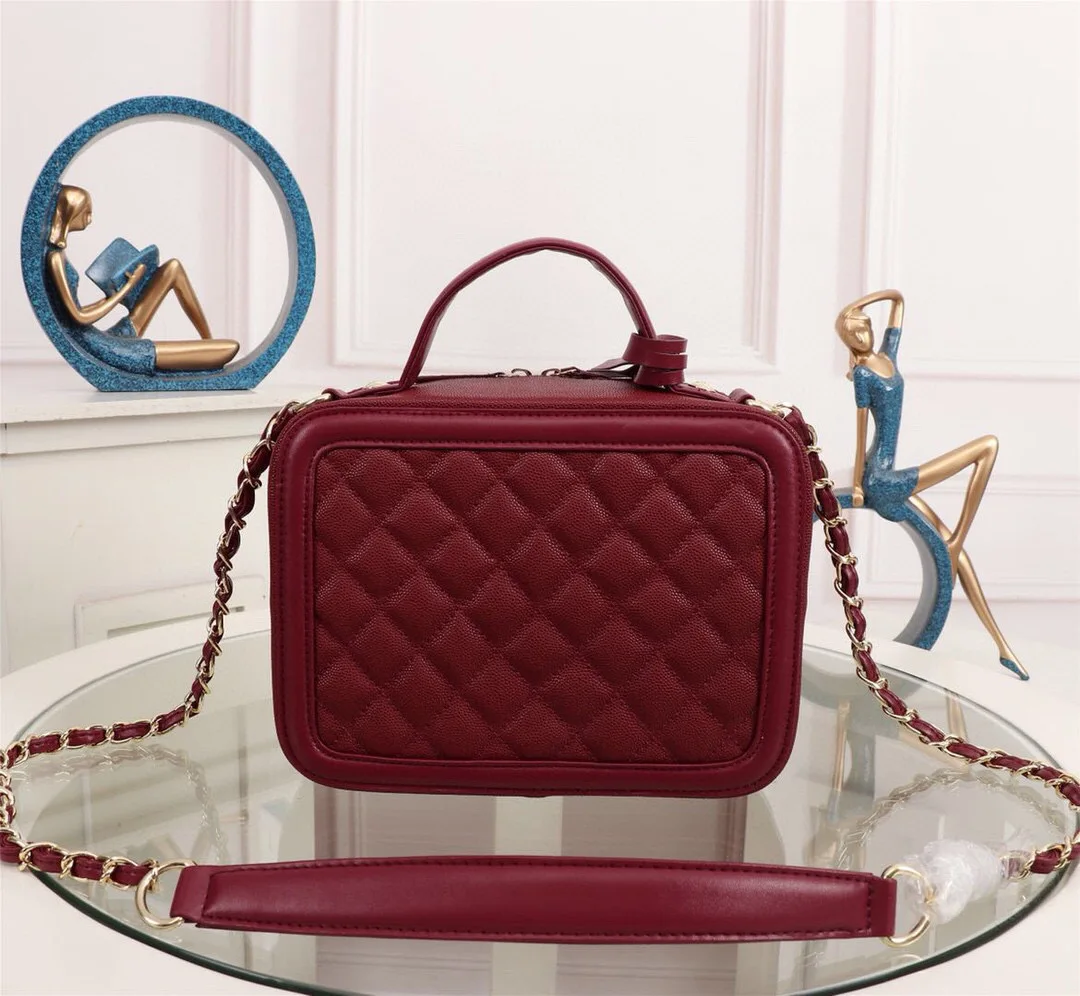 

Genuine Leather Handbag Bag For Women Luxury Fashion Totes Bags Top Quality Women's Shoulder Bag makeup Bag With Chain