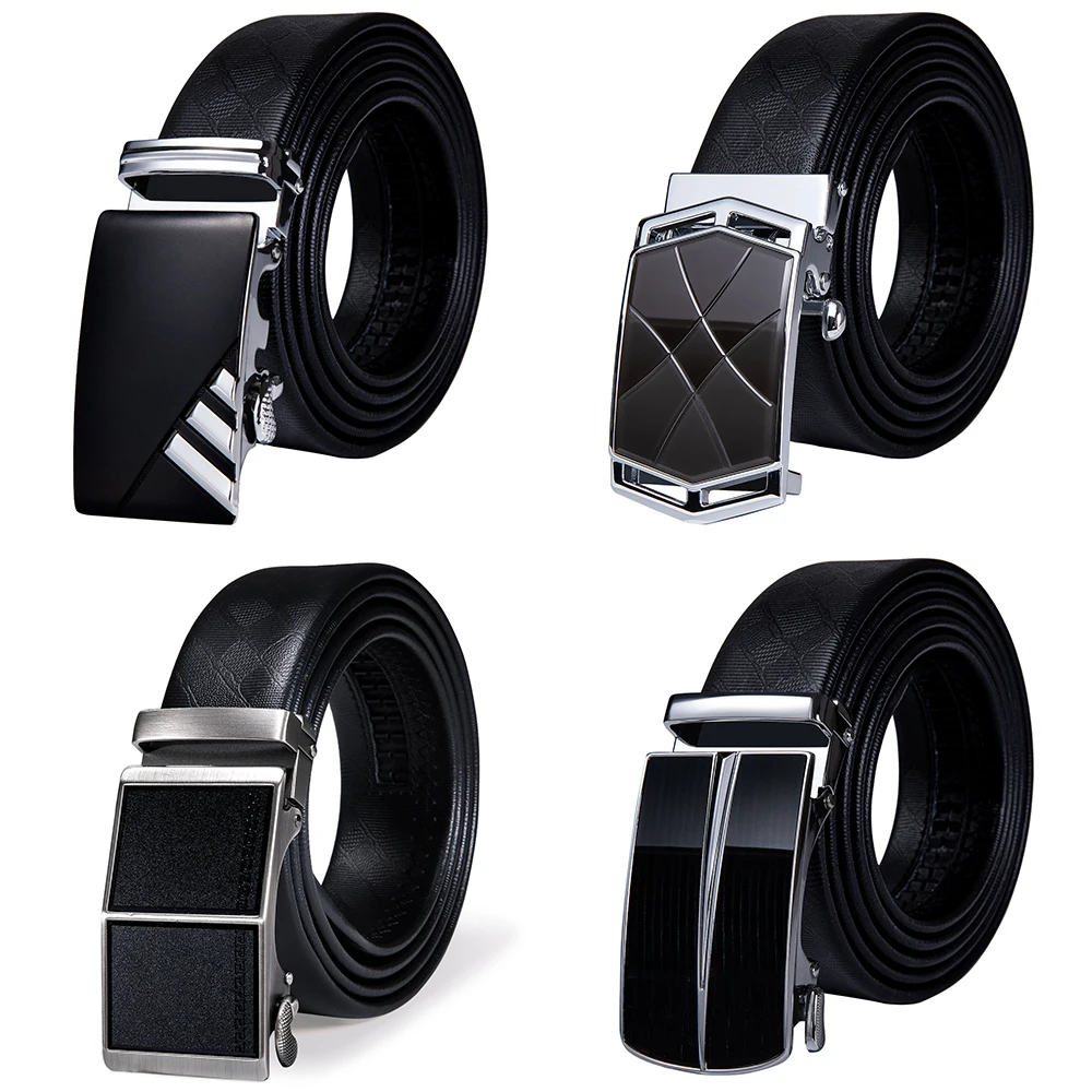 

NEW Luxury Genuine Leather Men's Belt for Men 2020 Fashion Designer Buckle Belt Automatic Ratchet Waist Belt Black Jeans Strap