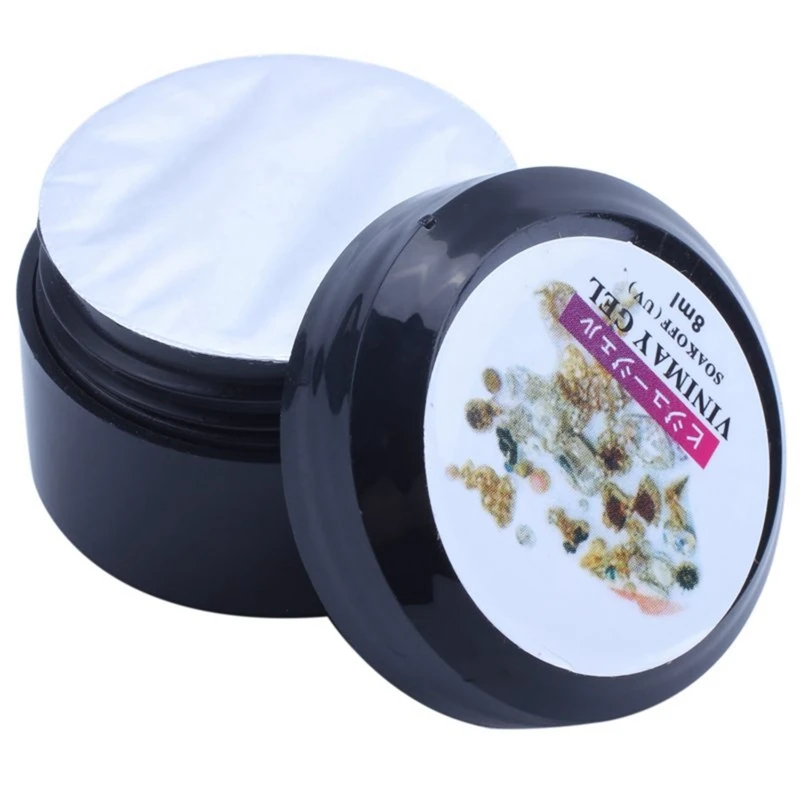 

1x 8G Bottle Soak Off Super UV Gel Rhinestone Transparent Glue & 325x Nail Wipes Lint Free Cotton Pads Nonwovens Cotton