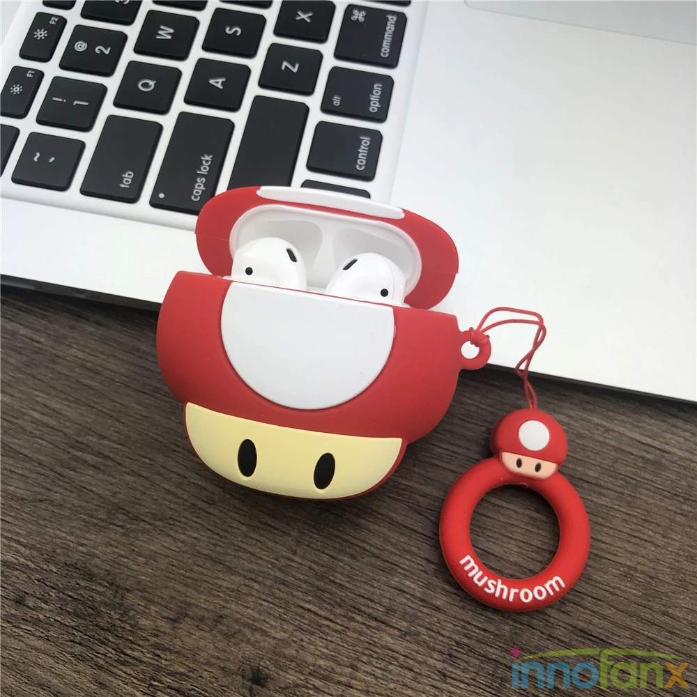 Чехол Super Maryo для Apple Airpods 2 3 Pro симпатичный защитный чехол с японским аниме футляр