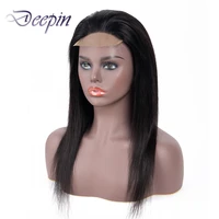 deepin straight human hair wigs 4x4 lace closure wigs 150 density hair wigs non remy peruvian human hair wigs for black women