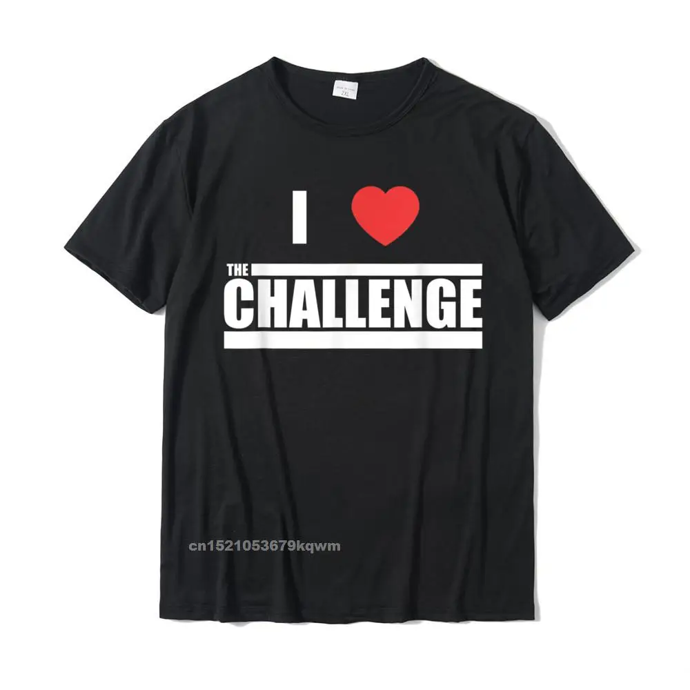 

Футболка для отдыха мужская хлопковая, брендовая рубашка для отдыха, с надписью «I Love The Challenge»