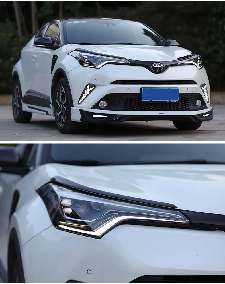 Автомобильный Стайлинг для- новых Toyota CHR фар, все светодиодный фары DRL, Би-светодиодный объектив, Высокий Низкий Луч, светодиодный, с динамическим поворотом
