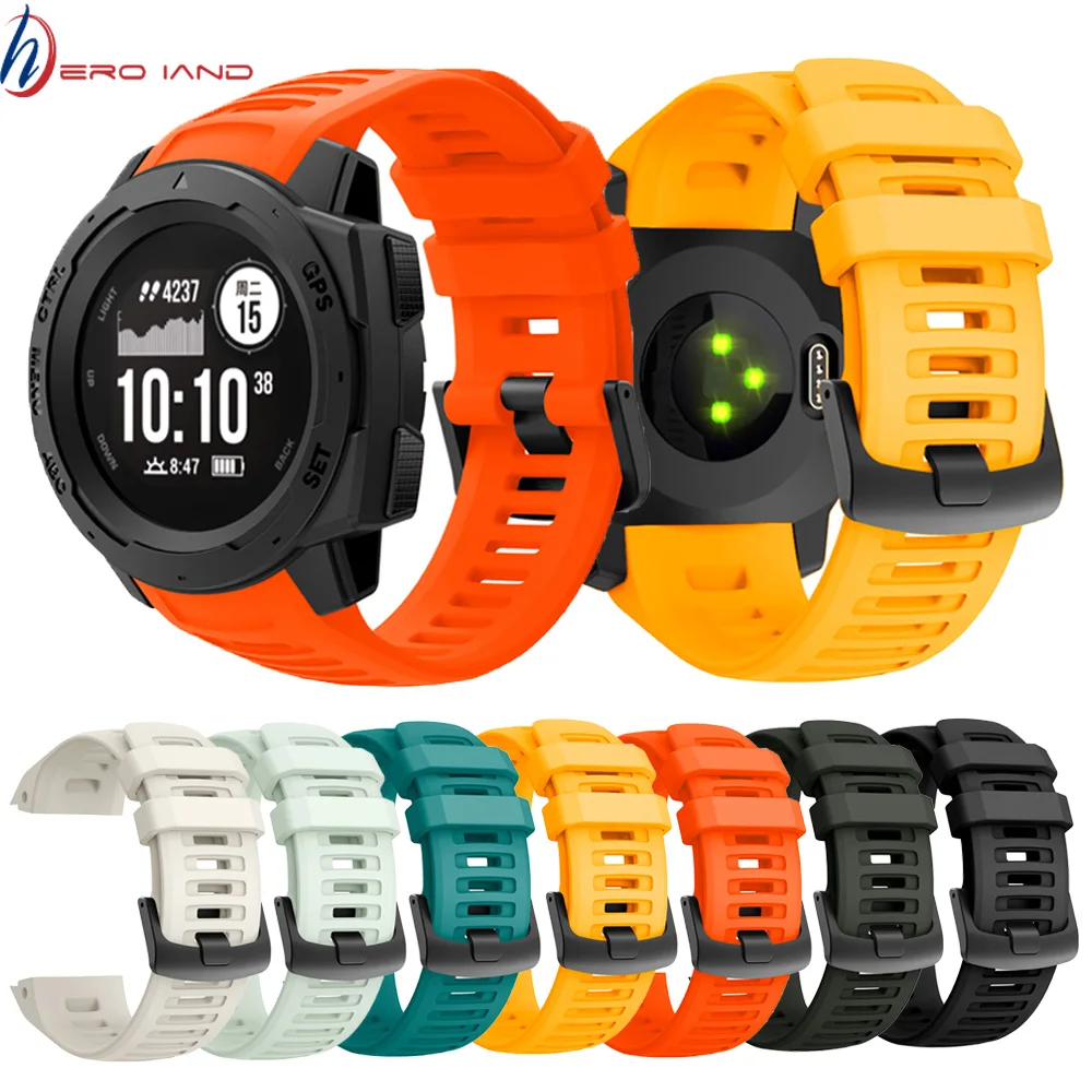 22 мм спортивные часы силиконовый ремешок Браслет ремешок для Garmin Instinct ремешок сменный Браслет ремешок умный ремешок