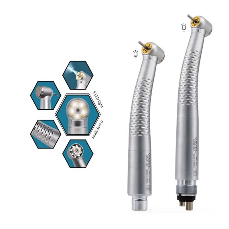 

Стоматологический 5 светодиодов, 5 нажимных кнопок для распыления воды, картридж ротора воздушной турбины, керамический подшипник, наконечн...