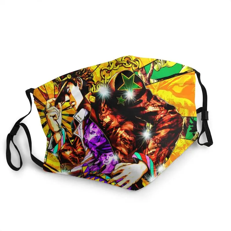 

JoJo Bizarre Adventure Jotaro Kujo Breathable Japan Anime Stardust Crusaders Face Mask Dustproof Protection Cover Mouth-Muffle