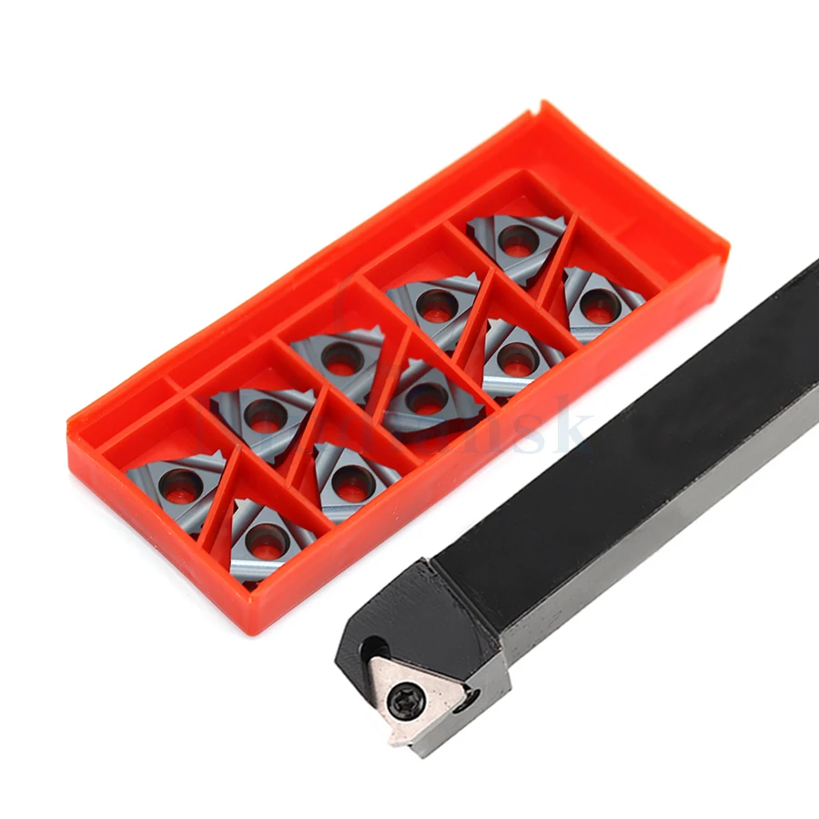 

1PC SEL1212H16 1616 2020 2525 CNC External thread lathe tool holder +10PCS 16IR 0.5 1.0 ISO hardalloy insert machine cutting set