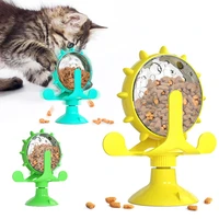 interactive cat toy windmill pet funny feeder toys for dog sucker leaking turntable kitty puppies puzzle training supplies