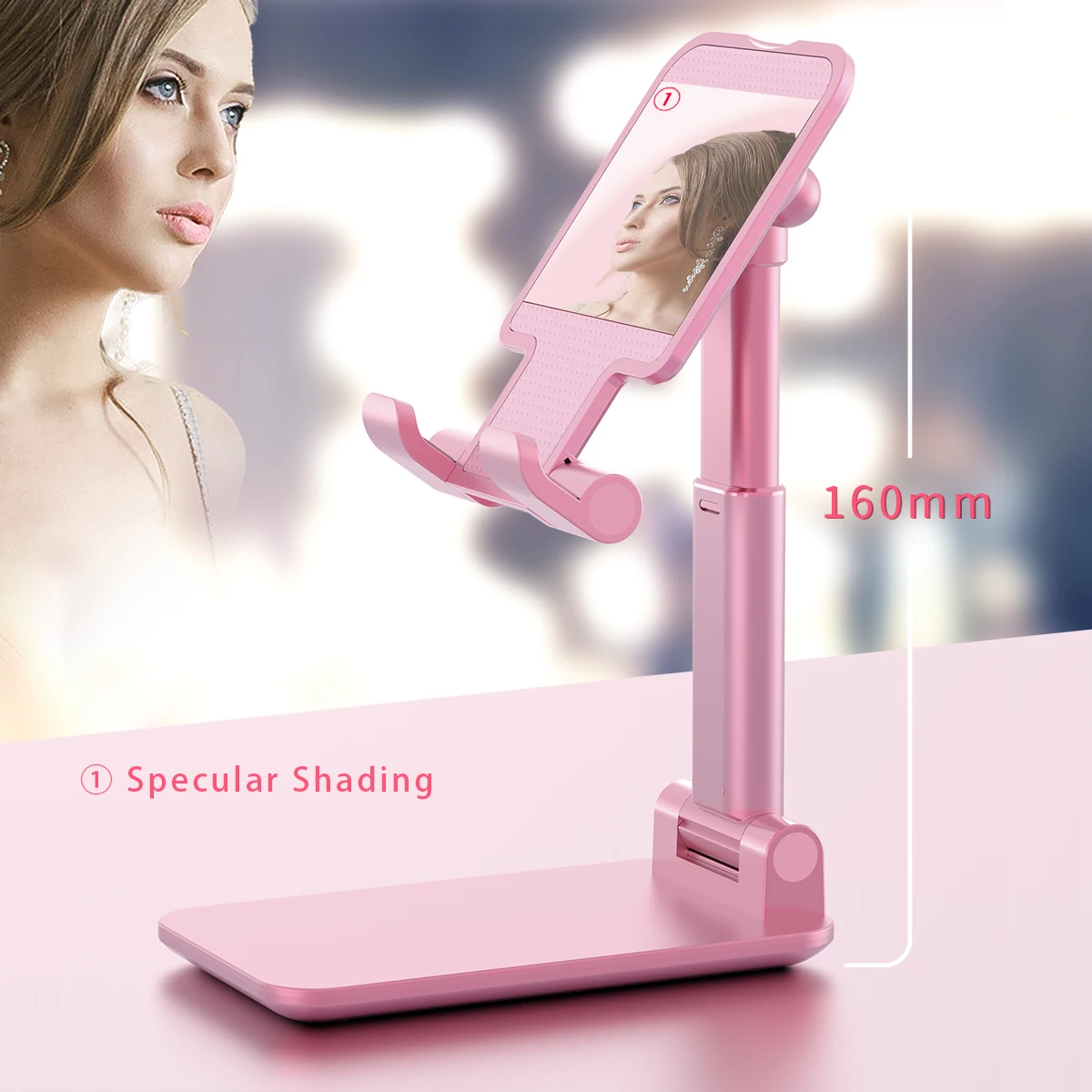 Universal Foldable Tablet Cell Phone Holder Rotation Flexible Metal & PC Bracket Desk Support Stand Mount For Online Lesson Live