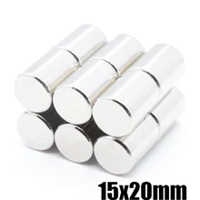 2pcs Neodymium N35 Dia 15x20 Strong Magnets Tiny Disc NdFeB Rare Earth For Crafts Models Fridge Sticking