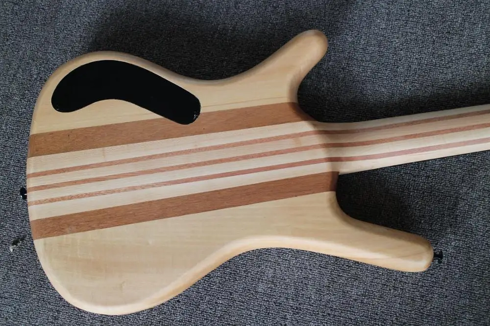 Шея через тело 4 струны электрогитары Гитара шпон розового дерева Топ бас гитара