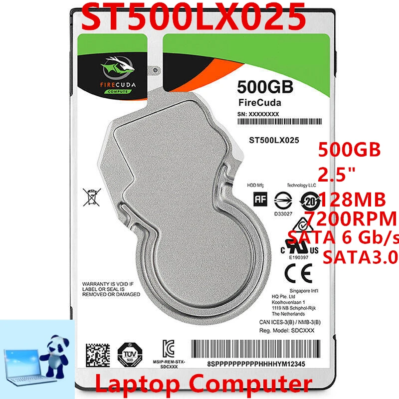 New Original SSHD For Seagate 500GB 2.5" SATA 128MB 5400RPM For Internal SSHD For Notebook SSHD For ST500LX025