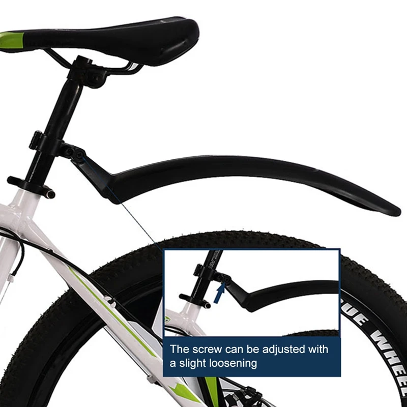 

20 Inch 26 Inch Plastic Mountain Bike Quick Release Rain Proof Cement Board Universal- Black / Front And Rear Baffle Boards