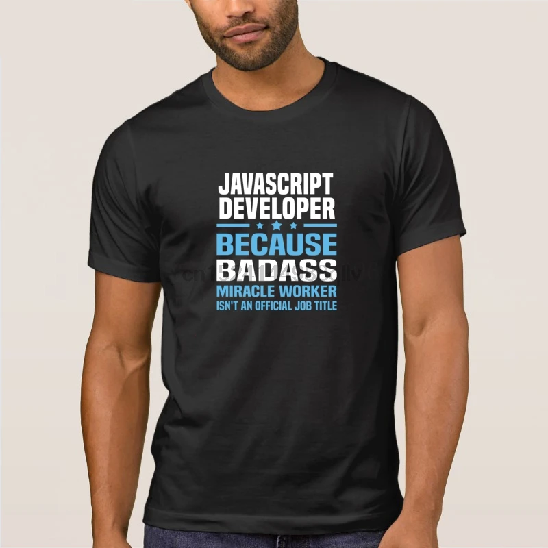 S 3xl Javascript Developer Rock Футболка мужская забавная Хлопковая футболка с коротким