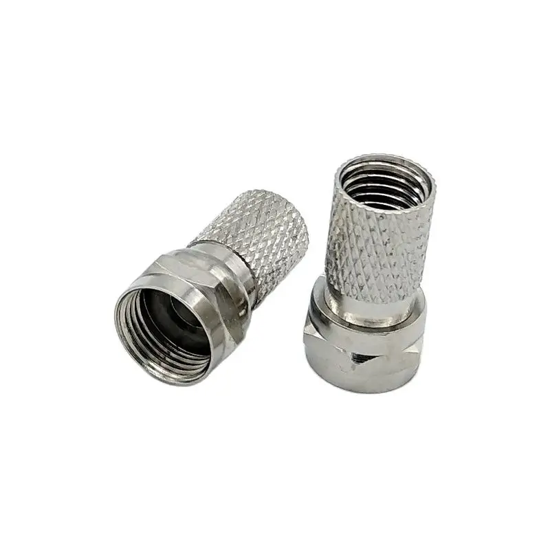 

75-5 разъем типа F, цифровой кабель, ТВ, коаксиальный штекер для кабельного телевидения, винтовой штекер F-типа, 100 шт./лот