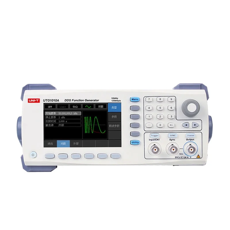 

UNI-T UTG1010A 125 MS/s 1CH 14-битный вертикальный разрешение 4,3 дюймов TFT LCD произвольный генератор сигналов 10 МГц генератор сигналов волны