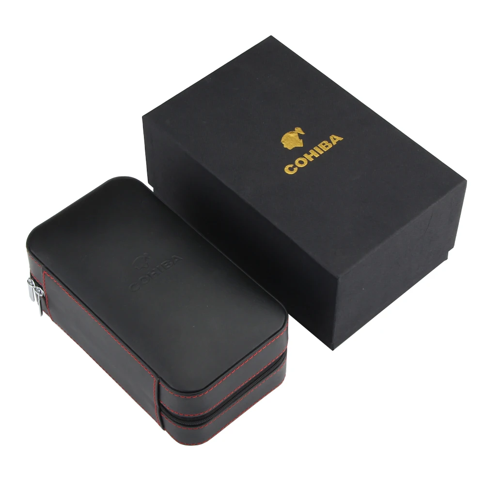 COHIBA Travel Cigars Case Portable Cigar Humidor Box 6 Tubes Accessories With Humidifier Gift | Дом и сад