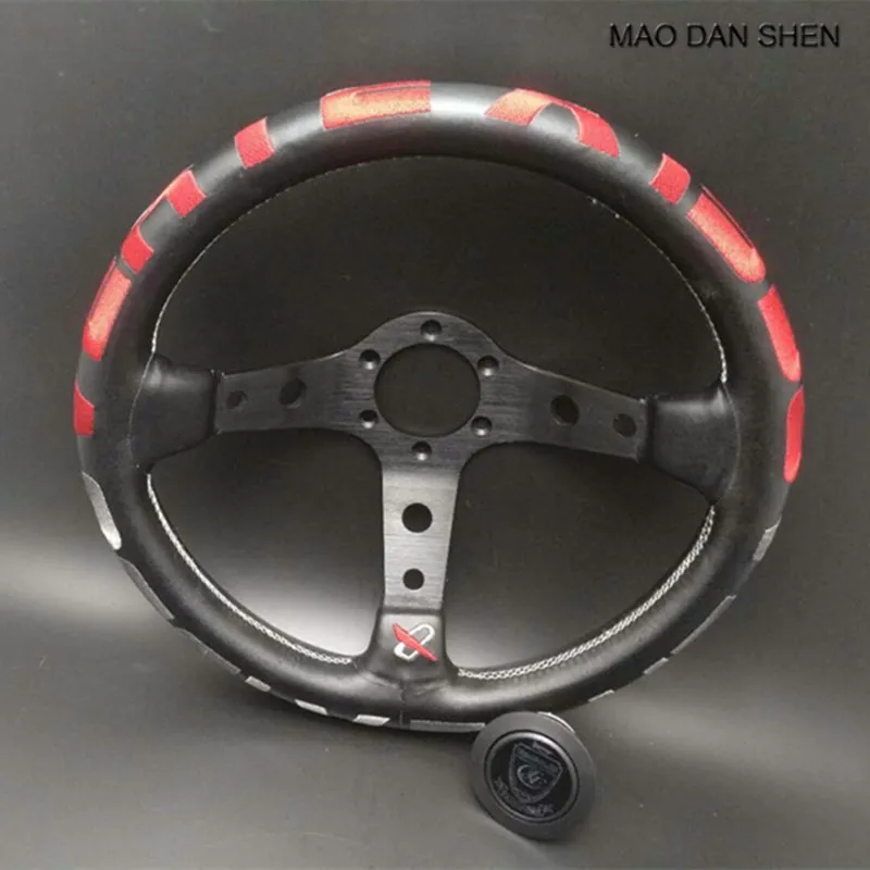 

Drifting Racing Custom Steering wheel/General Embroidery 330mm Leather Steering Wheel