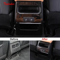 tonlinker interior armrest back outlet cover for great wall haval jolion 2021 car styling 1 pcs stainless steel cover sticker