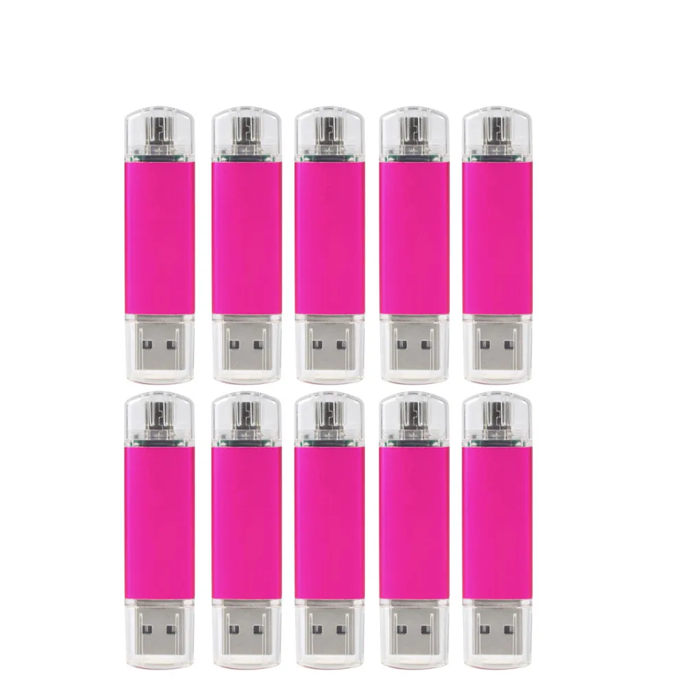 

New 10pcs/lotCustom Logo Colourful OTG USB Flash Drive Usb 2.0 Pen Drive for Android SmartPhone/PC 8GB 16GB 32GB 64GB 128GB