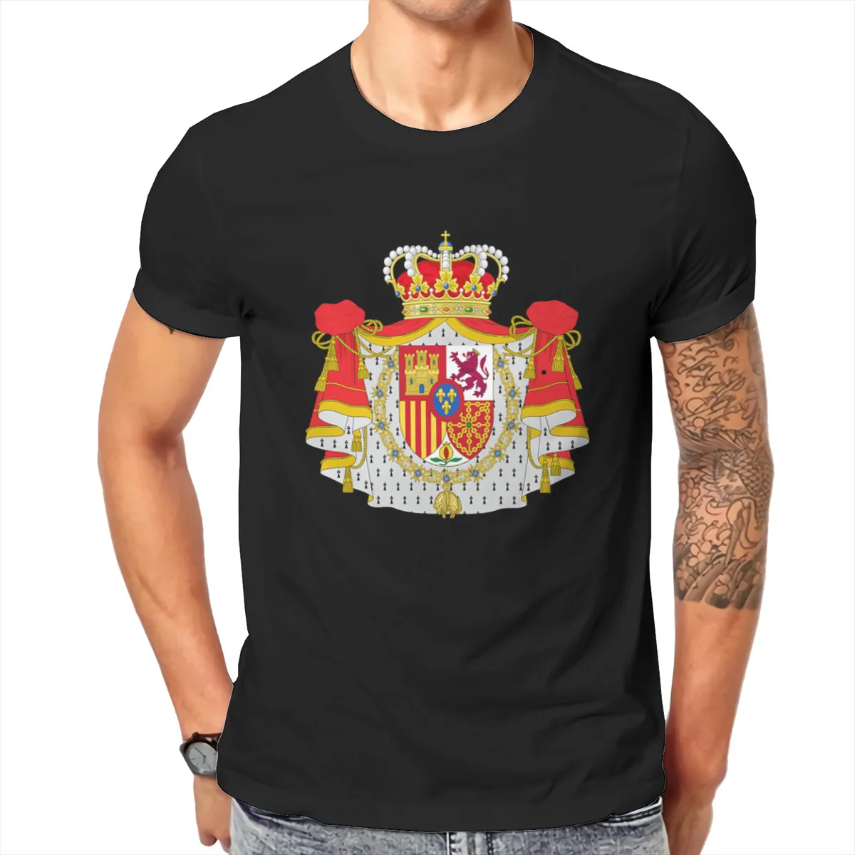 

Coat Of Arms,Choiseul Family,KnightCrest,Blazon,Order Of Isabella The Catholic T shirt Men T shirt summer T-shirt