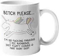 gift unicorn coffee mug ceramic cup with english text please im so fabulous unicorn best birthday gift for friends 11oz
